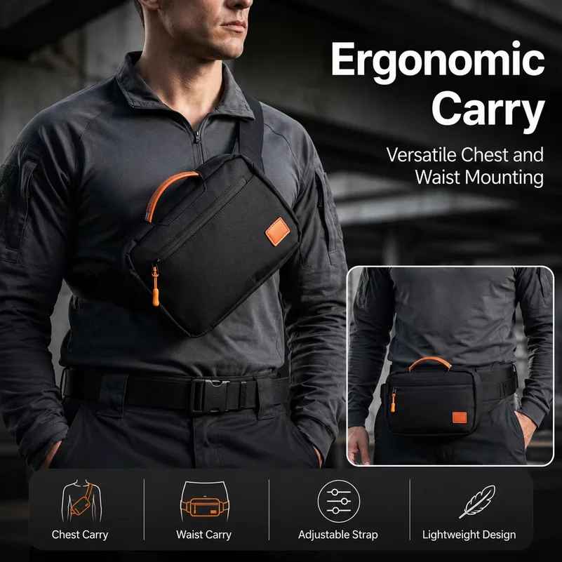 Magnetic Quick Draw Tactical G - đánh giá và giá Edc Concealed Carry Sling Bag