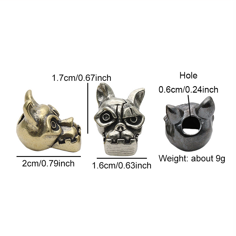 Bulldog Head Brass Knife Bead  - đánh giá và giá Edc Everyday Carry Knives